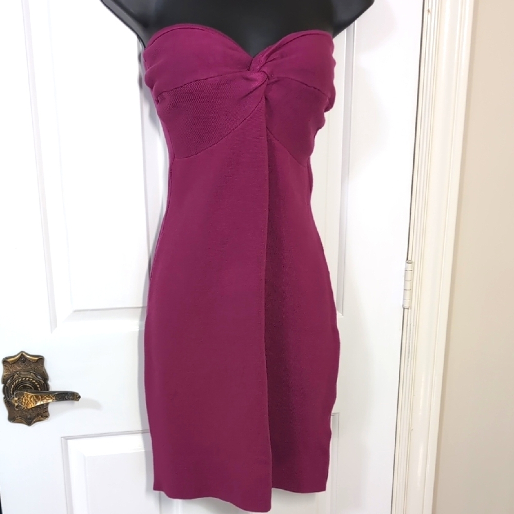 Abercrombie& Fitch Red Strapless Bodycon Dress Large NEW